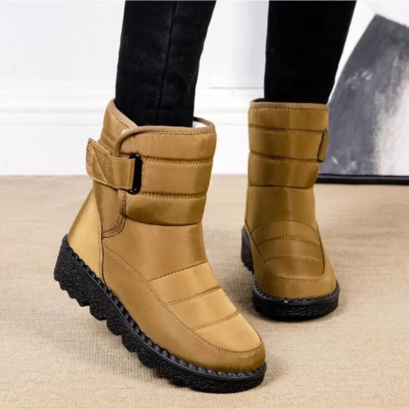 Quilted Ankle Boots with Side Zip and Water-Resistant Finish for Winter Walking, Weekend Errands, and Rainy Day Town Outings | Koossa