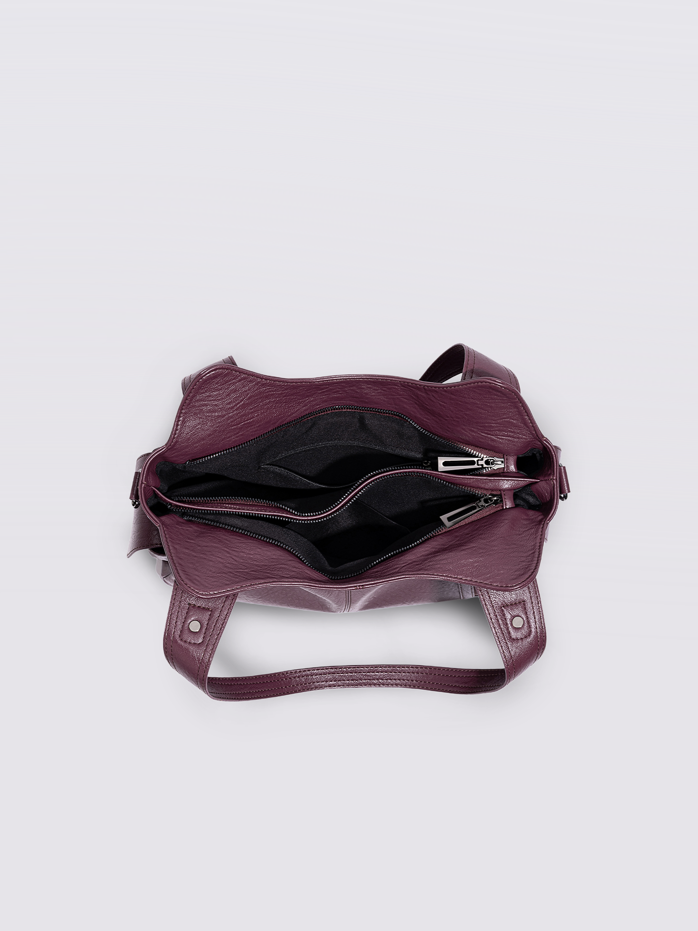 Structured Leather-Look Tote with Detachable Crossbody Strap in Black for Work and Weekend | Koossa