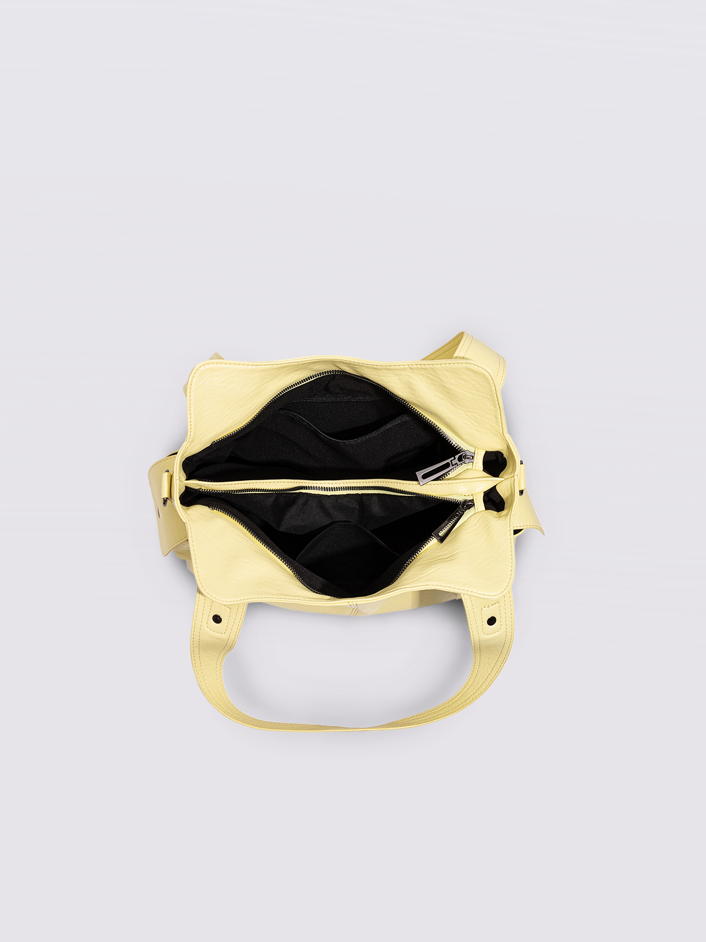 Structured Leather-Look Tote with Detachable Crossbody Strap in Black for Work and Weekend | Koossa