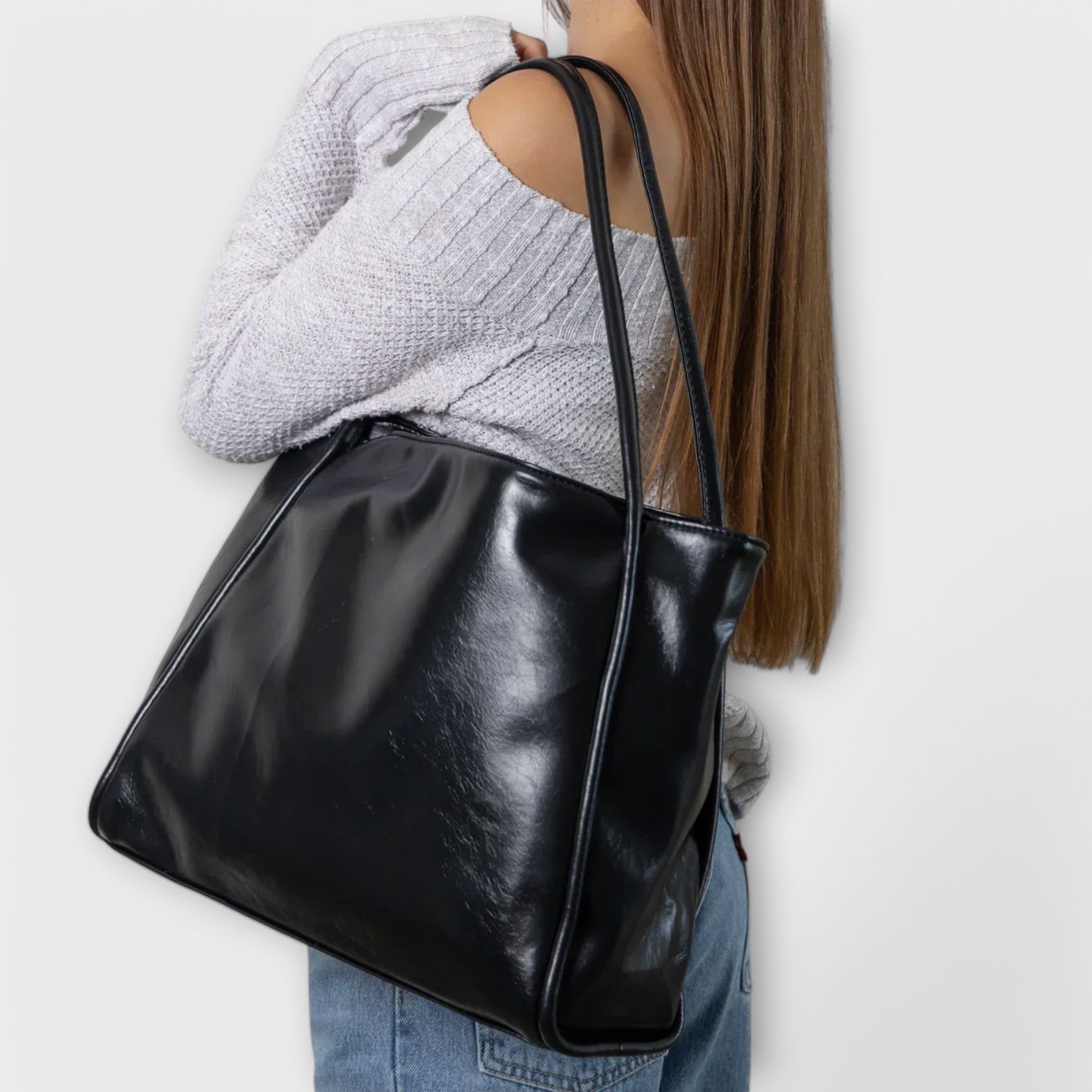 Structured Leather Shoulder Handbag in Classic Colours for Everyday Elegance | Timeless Design | City-Ready Accessory | Professional & Casual Wear | Koossa
